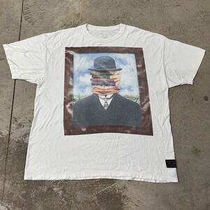 Mens Marc Ecko Cut & Sew Shirt Size 2XL‎ Art Piece Books Head White